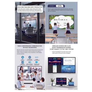 86 Inch Interactive Whiteboard with 4K multi-touch display