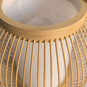 VOFFOV®Lantern Bamboo Indoor Desk Lamp, No Bulb
