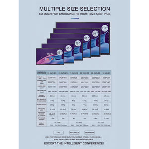 75 inches Electronic Interactive Smart Whiteboard Presentation for Office Business Presentations with Rolling Stand