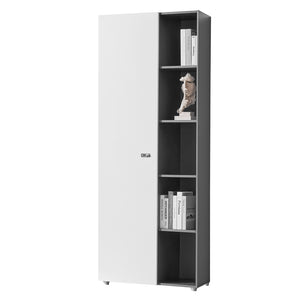 Floor Standing Bookshelves with Doors and Shelves