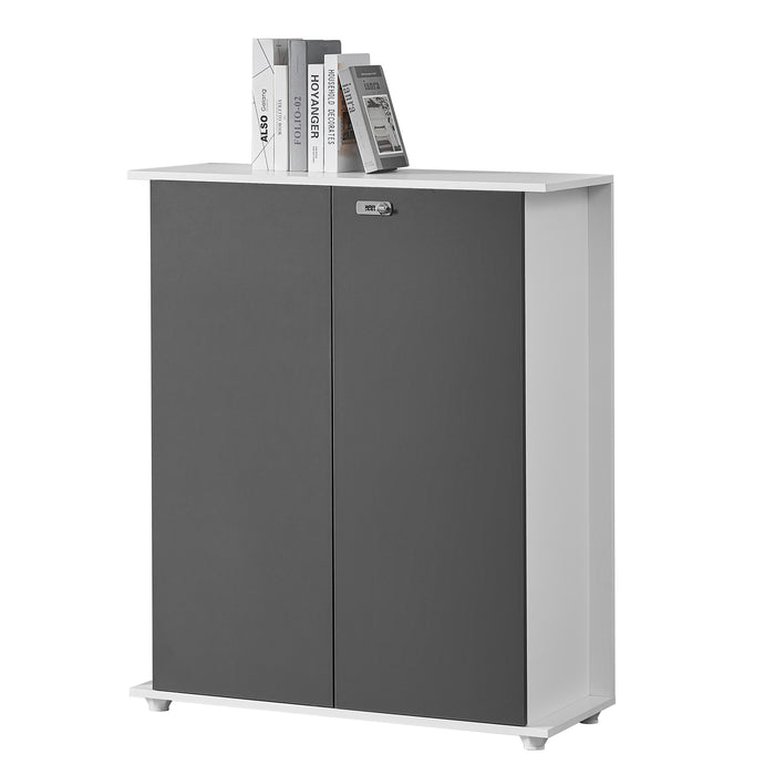 Wide Storage Cabinet with 2 Doors & Combination Lock
