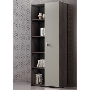 Bookcase with Doors and 5 Shelves