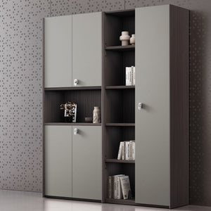 Bookcase with Doors and 5 Shelves