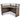 Single L-Shape Office Workstation Cluster with Frosted Glass Partition, D-Oak