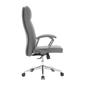 VOFFOV® High-Back Leather Executive Swivel Office Chair with Padded Arms