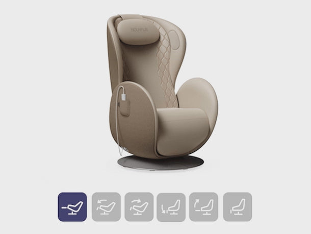 Nouhaus Luna Full Body Massaging Zero-Gravity Leisure Recliner Dark Caramel