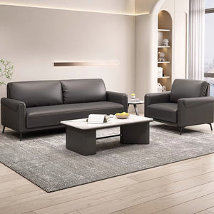 VOFFOV® Pillow Top Arm Sofa Set Dark Grey