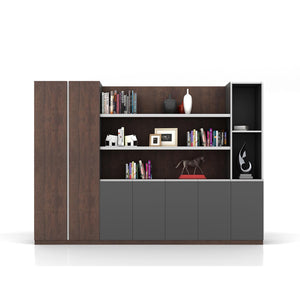 Full Height 3 Shelf Bookcases Storage Cabinet MP-2011