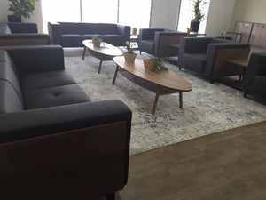 One Seat Wide Square Arm Sofa MG-366-1S Black