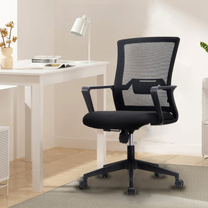 VOFFOV® Sliding Base Black Mesh Task Chair